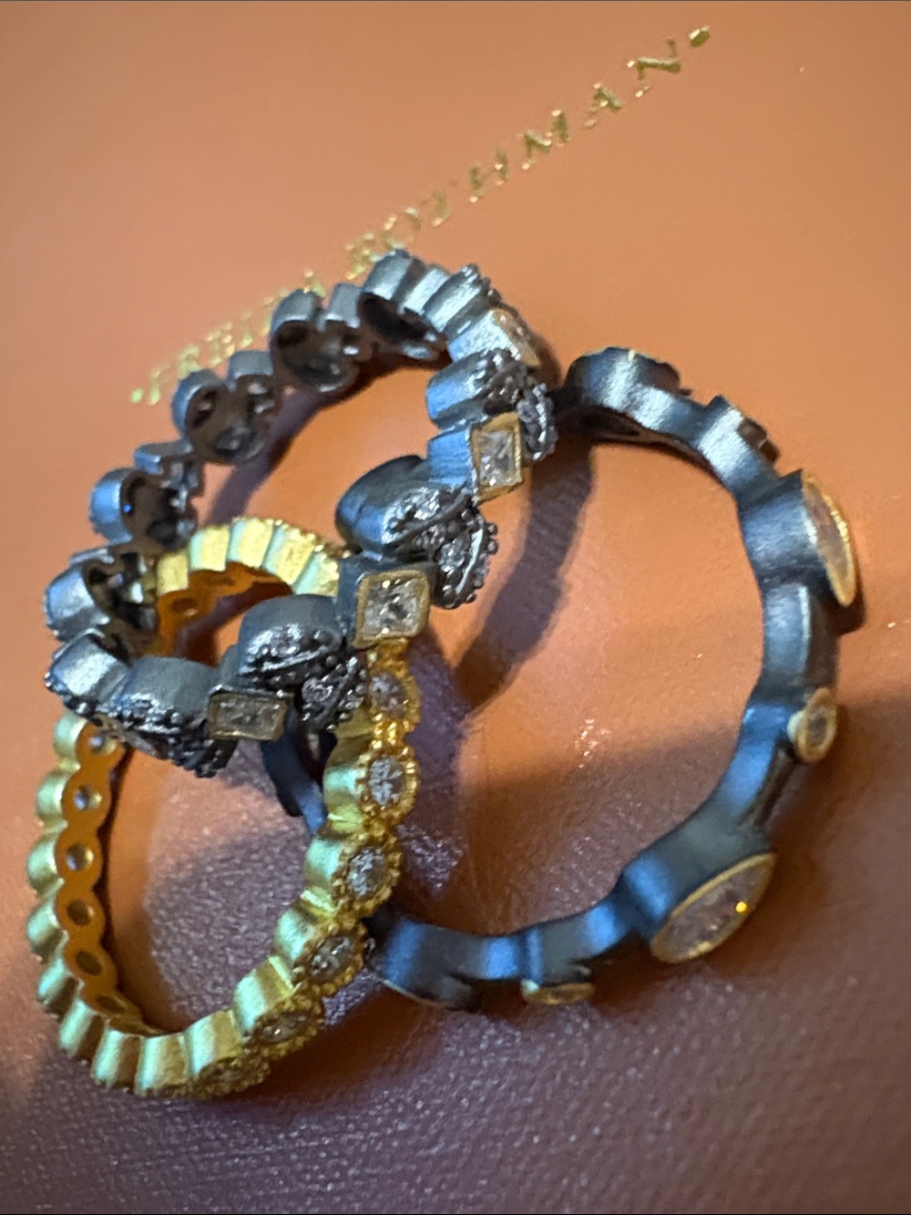 Freida Rothman size 9 Stackable Rings - 3 rings - Picture 3 of 7
